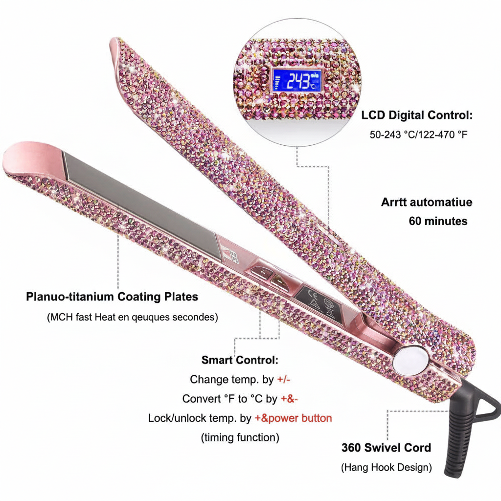 Lisseur diamant infographie français