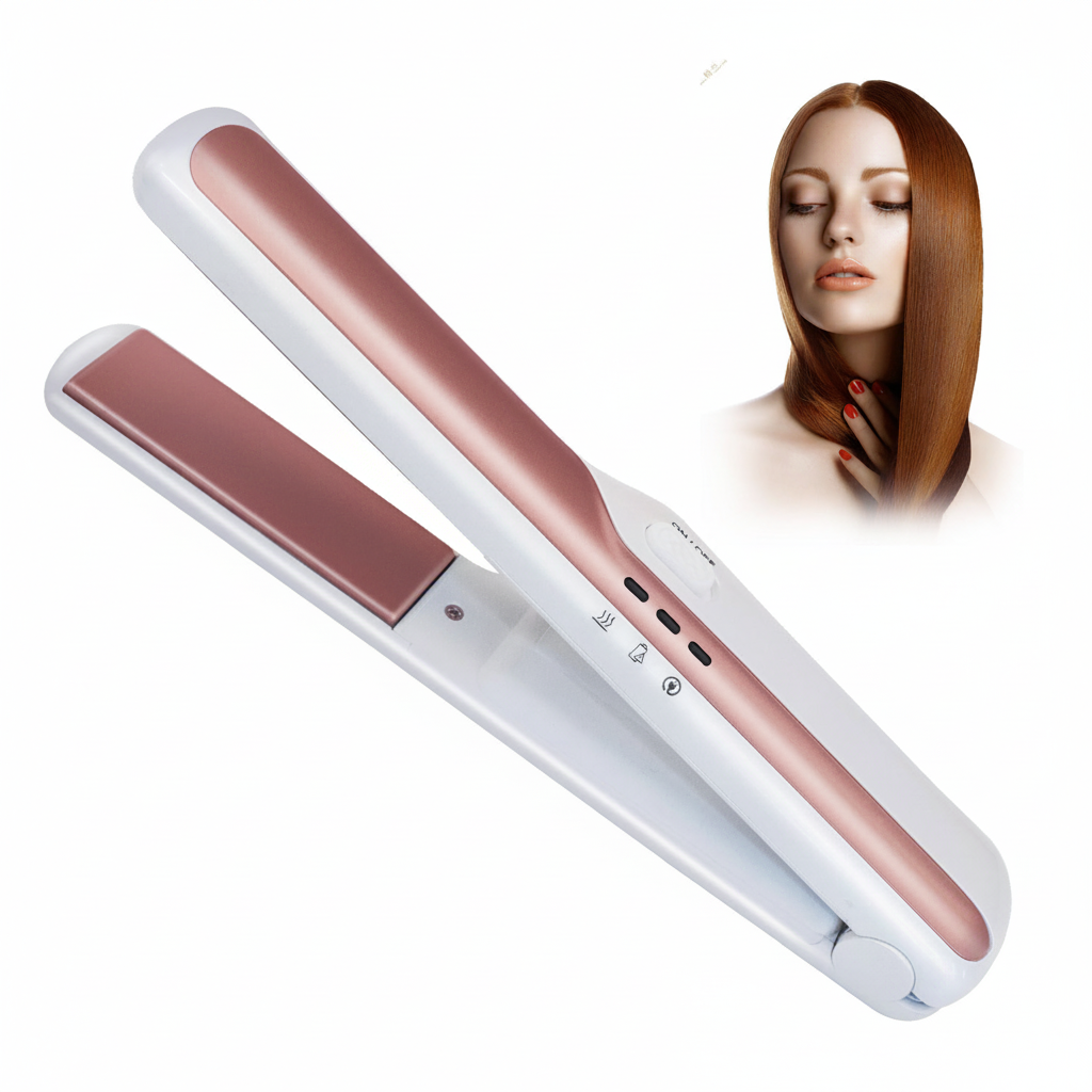 Lisseur sans fil blanc rose gold - sans texte