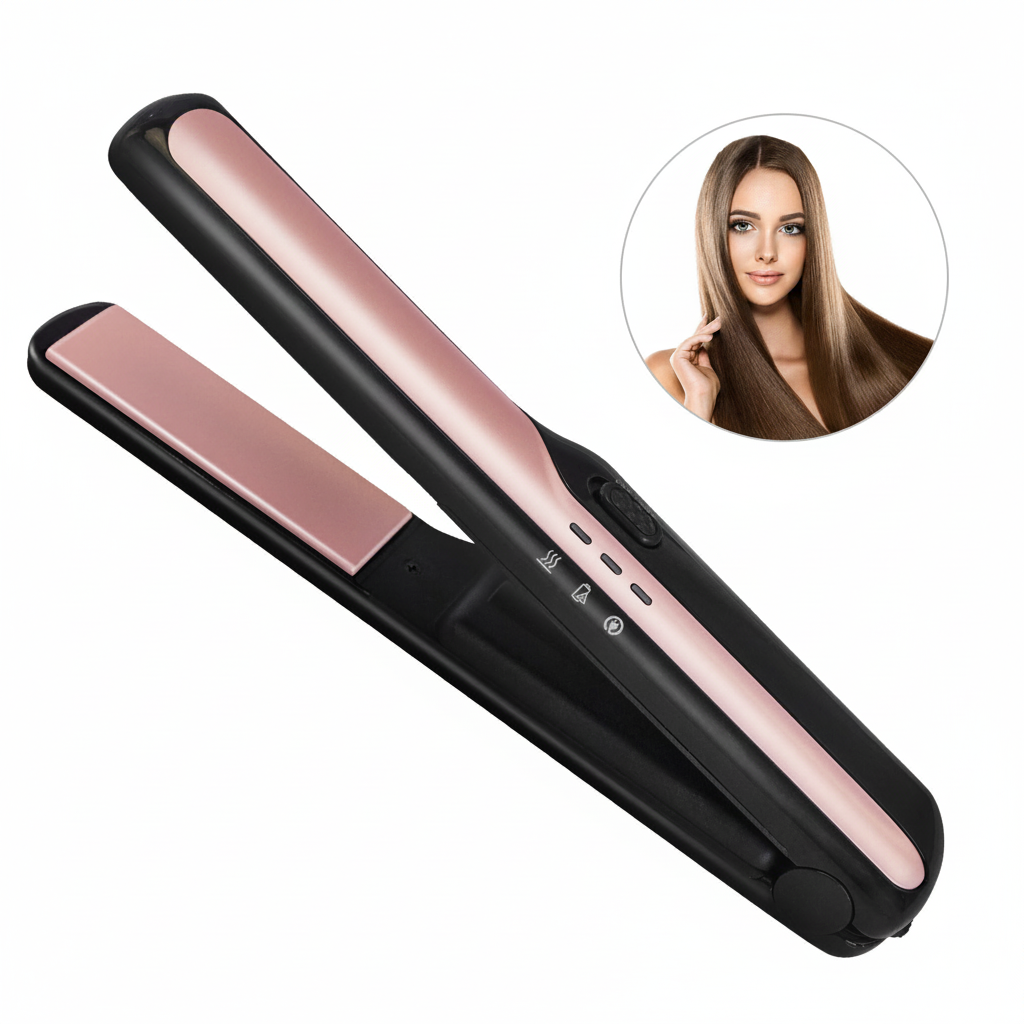 Lisseur sans fil noir rose gold - sans texte