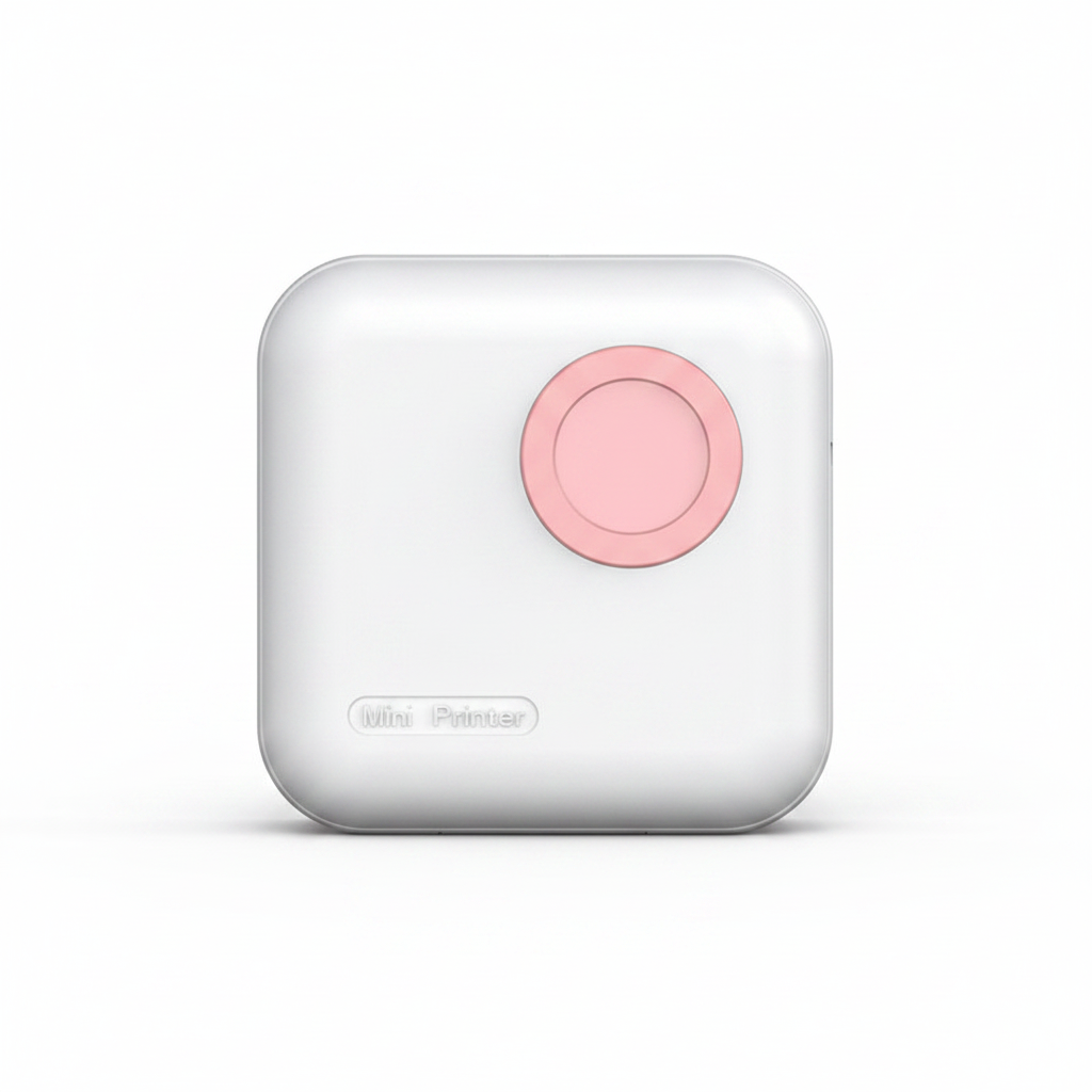 Mini imprimante bouton rose